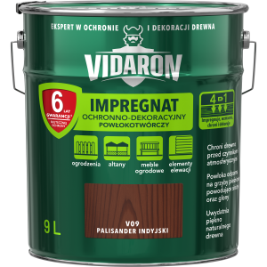 VIDARON Impregnat ochronny powłokotwórczy V09 palisander indyjski 9L