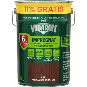 VIDARON Impregnat ochronny powłokotwórczy V09 palisander indyjski 5L