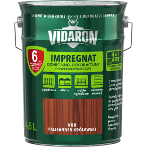 VIDARON Impregnat ochronny powłokotwórczy V08 palisander królewski 4,5L