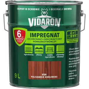 VIDARON Impregnat ochronny powłokotwórczy V08 palisander królewski 9L