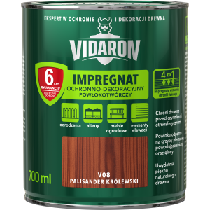 VIDARON Impregnat ochronny powłokotwórczy V08 palisander królewski 0,7L