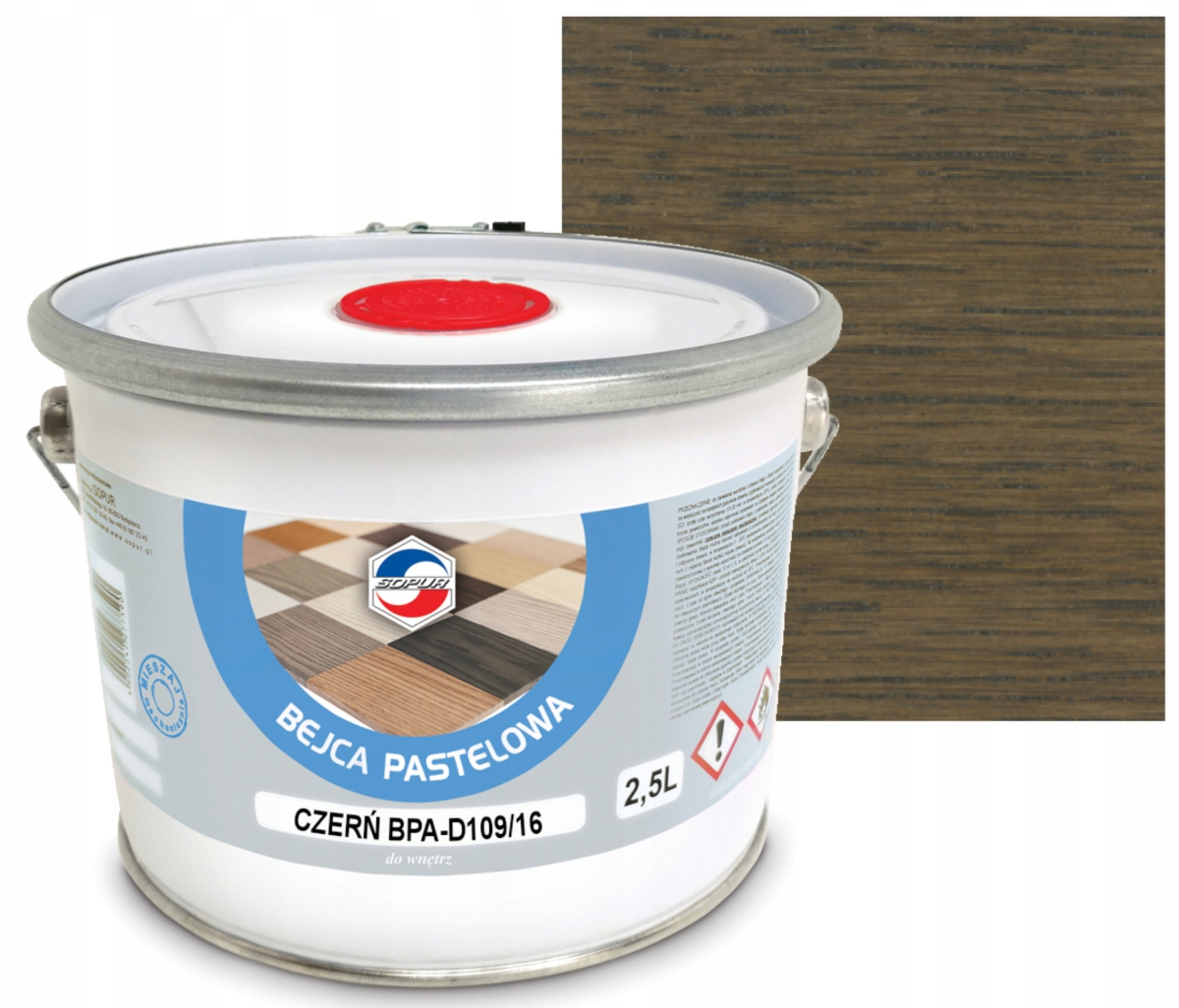 SOPUR Bejca pastelowa 2,5L Czerń BPA-D109/16