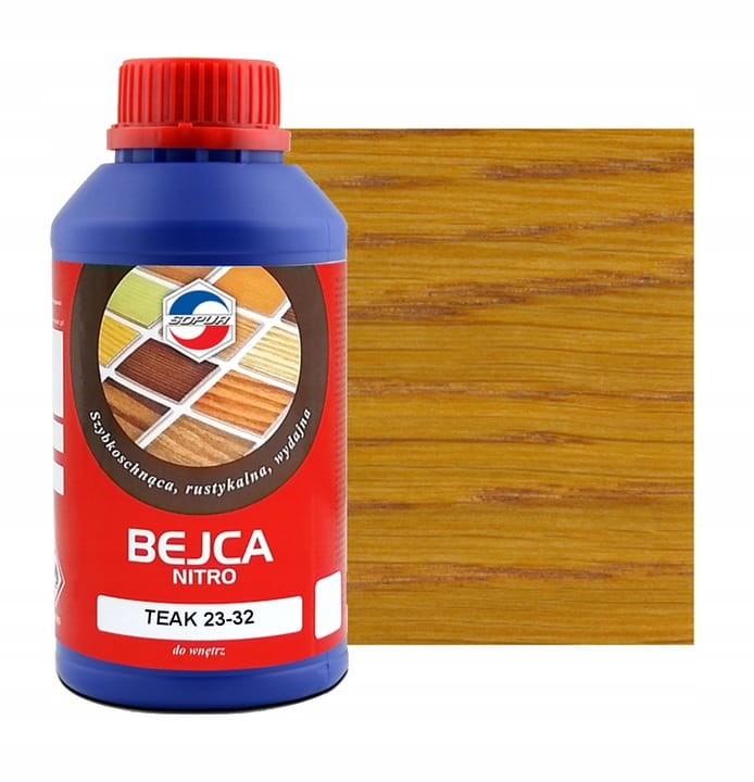 Szybkoschnąca bejca nitro do drewna SOPUR 0,5L Teak 23-32