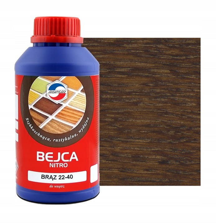 Bejca nitro do drewna SOPUR 0,5L Brąz 22-40