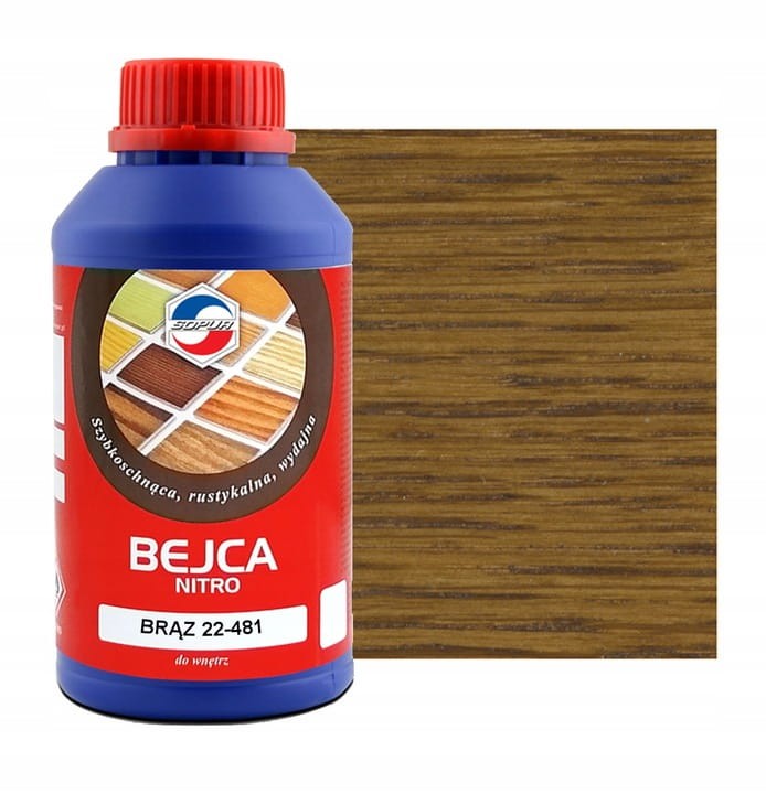 Bejca nitro do drewna SOPUR 0,5L Brąz 22-481