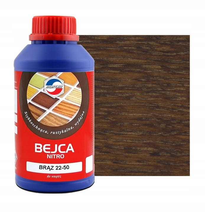 Bejca nitro do drewna SOPUR 0,5L Brąz 22-50