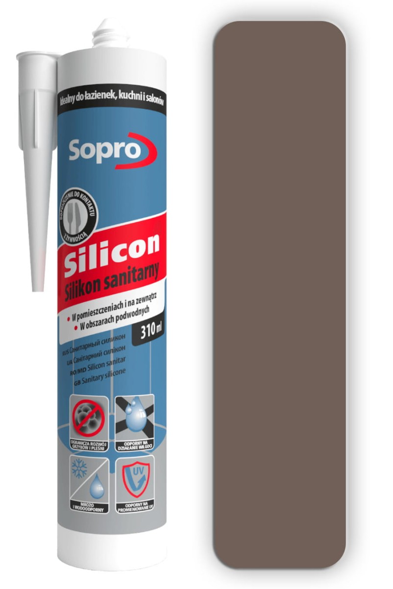 SOPRO Silikon sanitarny 310ml Ciemny szary 70