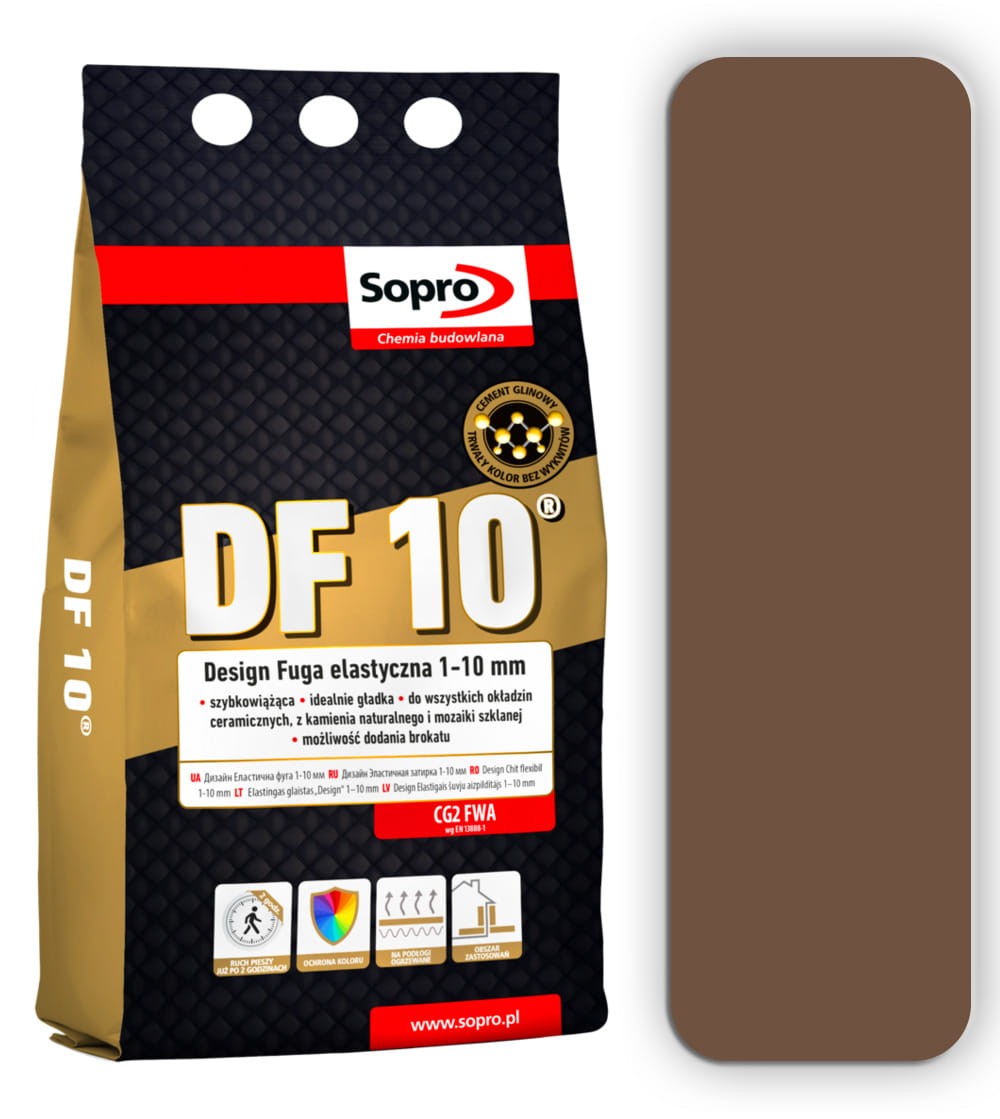 SOPRO DF 10 Design cementowa fuga elastyczna 2kg Brąz Bali 59