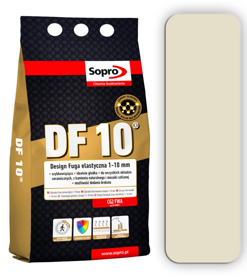 SOPRO DF 10 Design cementowa fuga elastyczna 2kg Srebrny szary 17