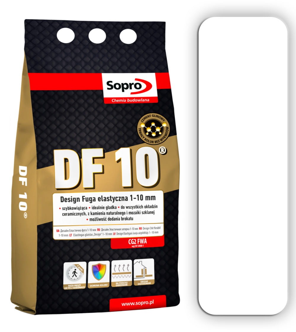 SOPRO DF 10 Design cementowa fuga elastyczna 4kg Biały 10