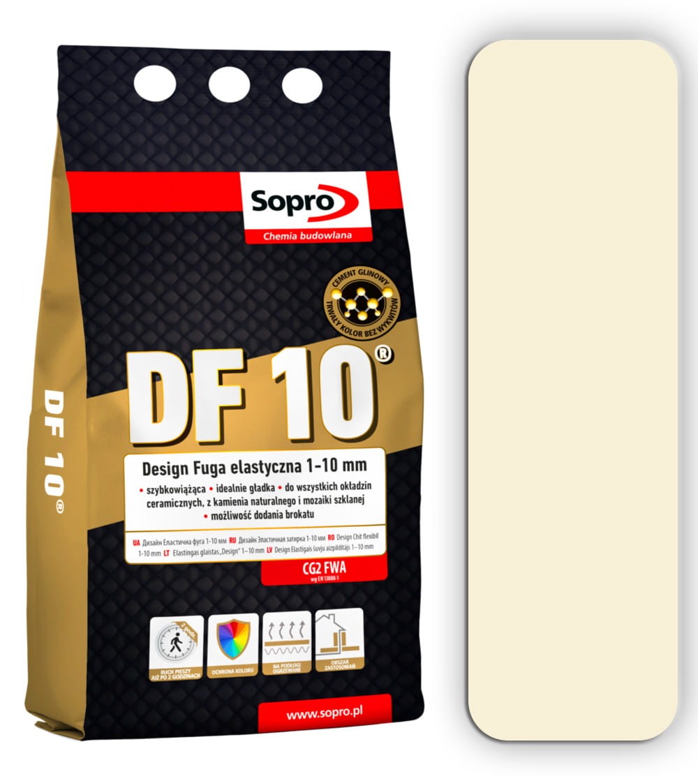 SOPRO DF 10 Design cementowa fuga elastyczna 4kg Pergamon 27