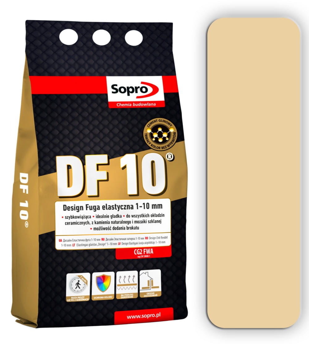 SOPRO DF 10 Design cementowa fuga elastyczna 4kg Beż 32