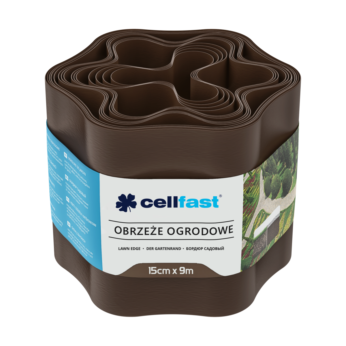 CELLFAST Obrzeże ogrodowe faliste brązowe 15cm x 9m