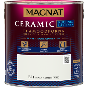 MAGNAT Ceramic Farba plamoodporna Kuchnia Łazienka B21 biały kamień 2,5L