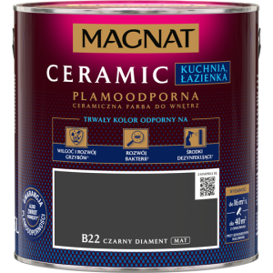 MAGNAT Ceramic Farba plamoodporna Kuchnia Łazienka czarny diament B22 2,5L