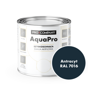AQUA PRO Emalia Akrylowa Szybkoschnąca 0,8L Antracyt 7016