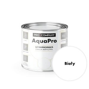 AQUA PRO Emalia Akrylowa Szybkoschnąca 0,2L Biały Połysk