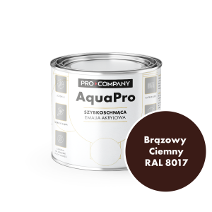AQUA PRO Emalia Akrylowa Szybkoschnąca 0,2L Brązowy Ciemny 8017