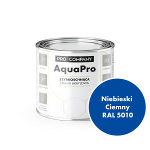 AQUA PRO Emalia Akrylowa Szybkoschnąca 0,2L Niebieski Ciemny RAL 5010