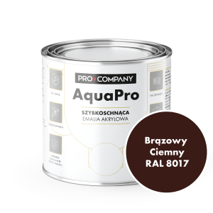 AQUA PRO Emalia Akrylowa Szybkoschnąca 0,8L Brązowy Ciemny 8017