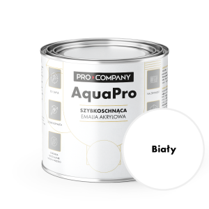 AQUA PRO Emalia Akrylowa Szybkoschnąca 0,8L Biały Połysk