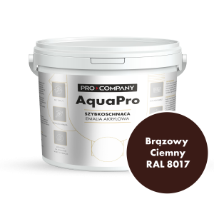 AQUA PRO Emalia Akrylowa Szybkoschnąca 5L Brązowy Ciemny 8017