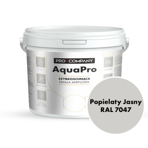 AQUA PRO Emalia Akrylowa Szybkoschnąca 5L Popielaty Jasny RAL 7047