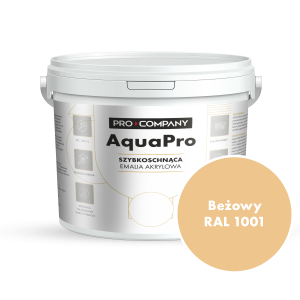AQUA PRO Emalia Akrylowa Szybkoschnąca 5L Beżowy RAL 1001
