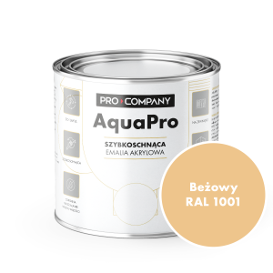 AQUA PRO Emalia Akrylowa Szybkoschnąca 0,8L Beżowy RAL 1001 MAT