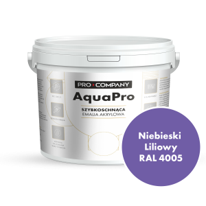 AQUA PRO Emalia Akrylowa Szybkoschnąca 5L Niebieski Liliowy RAL 4005