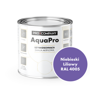 AQUA PRO Emalia Akrylowa Szybkoschnąca 0,8L Niebieski Liliowy RAL 4005 MAT