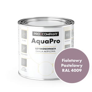 AQUA PRO Emalia Akrylowa Szybkoschnąca 0,8L Fioletowy Pastelowy RAL 4009