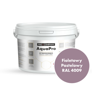 AQUA PRO Emalia Akrylowa Szybkoschnąca 3L Fioletowy Pastelowy RAL 4009