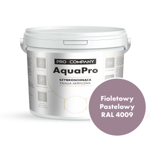 AQUA PRO Emalia Akrylowa Szybkoschnąca 10L Fioletowy Pastelowy RAL 4009