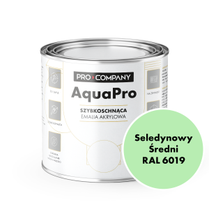 AQUA PRO Emalia Akrylowa Szybkoschnąca 0,8L Seledynowy Średni RAL 6019