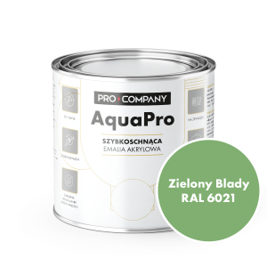 AQUA PRO Emalia Akrylowa Szybkoschnąca 0,7L Zielony Blady RAL 6021 MAT