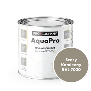 AQUA PRO Emalia Akrylowa Szybkoschnąca 0,8L Szary Kamienny RAL 7030