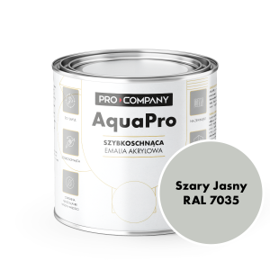 AQUA PRO Emalia Akrylowa Szybkoschnąca 0,8L Szary Jasny RAL 7035