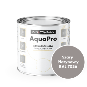 AQUA PRO Emalia Akrylowa Szybkoschnąca 0,8L Szary Platynowy RAL 7036