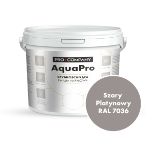 AQUA PRO Emalia Akrylowa Szybkoschnąca 5L Szary Platynowy RAL 7036