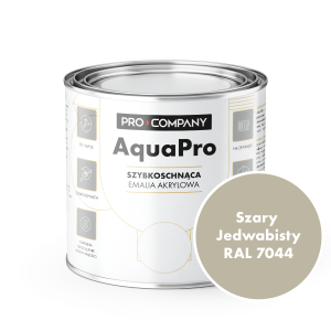 AQUA PRO Emalia Akrylowa Szybkoschnąca 0,8L Szary Jedwabisty RAL 7044