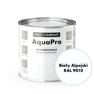AQUA PRO Emalia Akrylowa Szybkoschnąca 0,8L Biały Alpejski RAL 9010