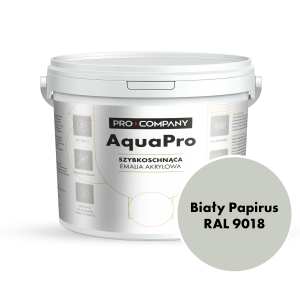 AQUA PRO Emalia Akrylowa Szybkoschnąca 10L Biały Papirus RAL 9018