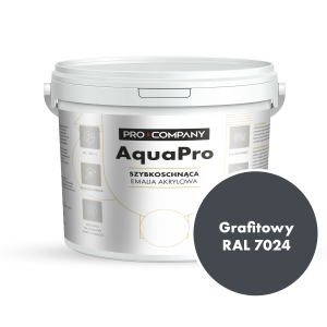 AQUA PRO Emalia Akrylowa Szybkoschnąca 10L GRAFIT RAL 7024