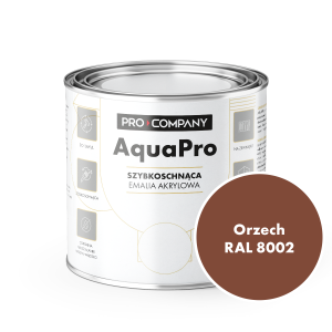 AQUA PRO Emalia Akrylowa Szybkoschnąca 0,8L Orzech RAL 8002