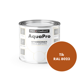 AQUA PRO Emalia Akrylowa Szybkoschnąca 0,2L Tik RAL 8023
