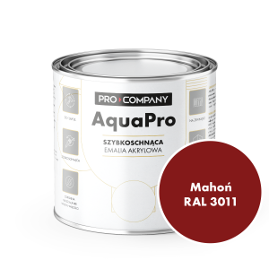 AQUA PRO Emalia Akrylowa Szybkoschnąca 0,8L Mahoń RAL 3011
