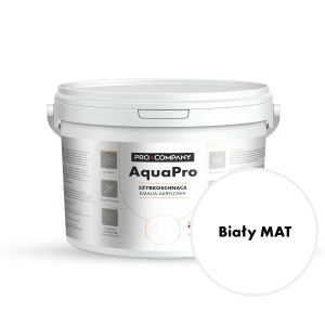AQUA PRO Emalia Akrylowa Szybkoschnąca 3L Biały Mat