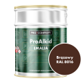 PRO ALKID Szybkoschnąca Emalia Alkidowa 3l Brązowy RAL 8016