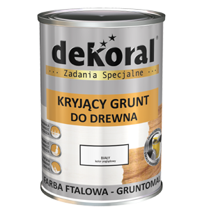 DEKORAL Gruntomal 0,9l Farba Grunt do drewna BIAŁY